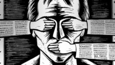 Visualisasi pembatasan kebebasan berpendapat dan intimidasi terhadap jurnalis.. (Sumber: weeklyblitz.net)