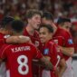 Momen kegembiraan Ole Romeny setelah berhasil menjebol gawang China dalam pertandingan di Stadion Utama Gelora Bung Karno, Jakarta, Kamis (5/6/2025). (Dok. CNBC Indonesia/Faisal Rahman)
