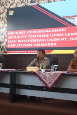 Polres Lampung Selatan Fasilitasi Mediasi PT BIJAC dan Karyawan Security