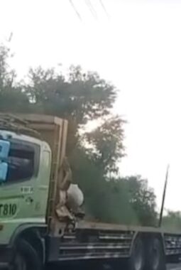 Trailer Tanpa Muatan Tabrak Tebing di Tanjakan Jembatan Tuntang Semarang, Diduga Rem Blong