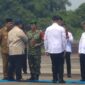 Presiden dan Rombongan Disambut dibandara Depati Amir Pangkalan Pinang